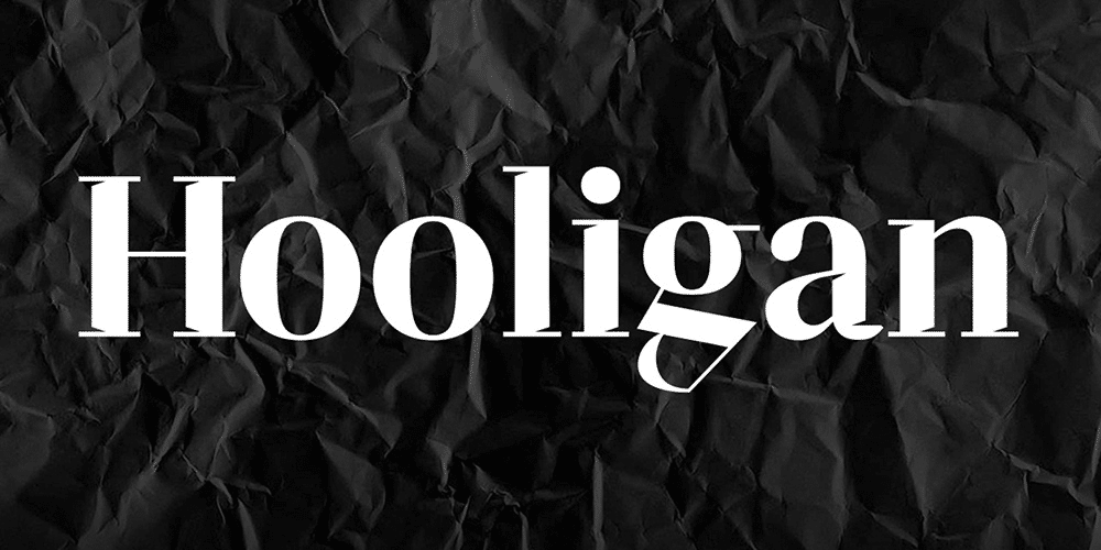 200+ Great Free Fonts for Designers 18 Hooligan Font