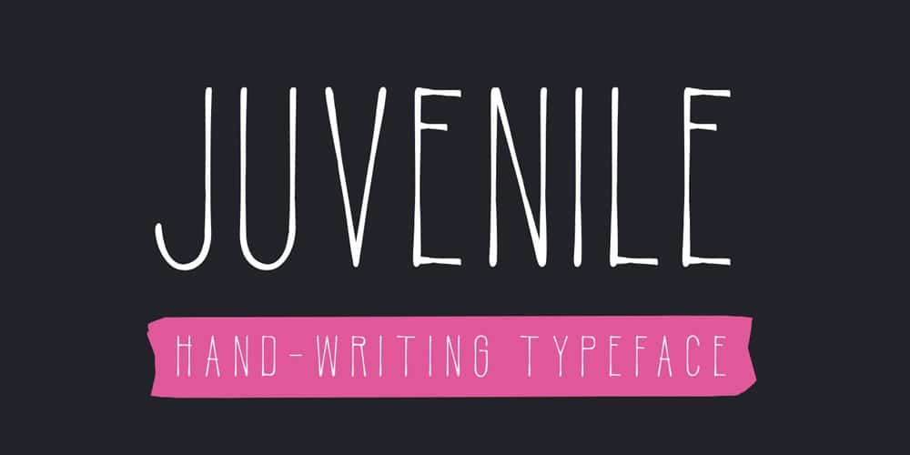 200+ Great Free Fonts for Designers 513 Juvenile Hand Drawn Typeface