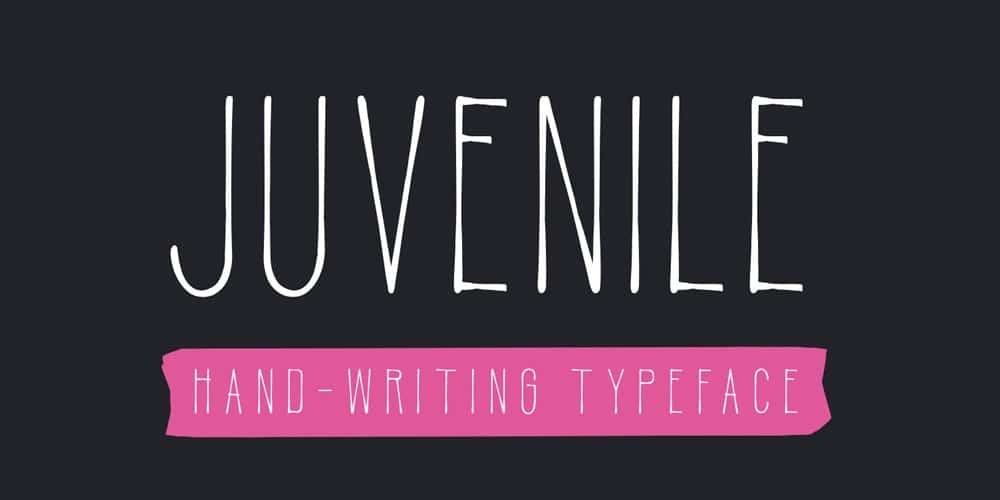 Juvenile Hand Drawn Typeface