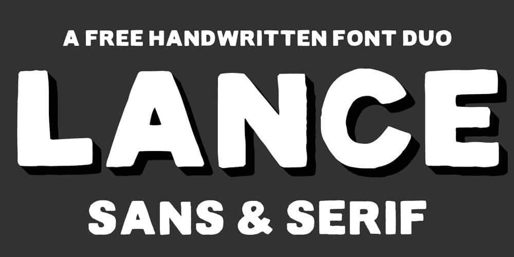 200+ Great Free Fonts for Designers 501 Lance Handwritten Font