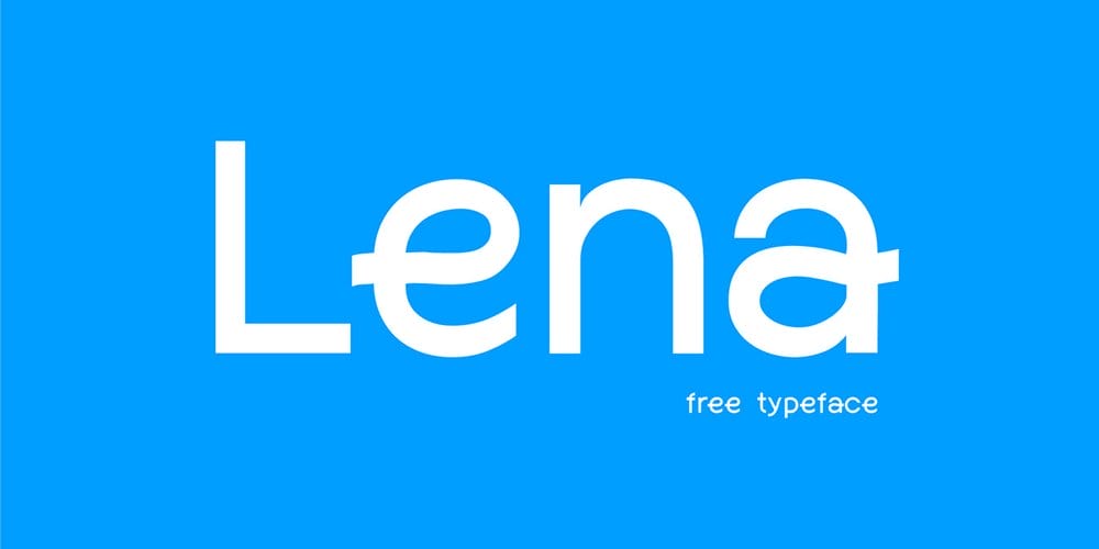 200+ Great Free Fonts for Designers 287 Lena Typeface