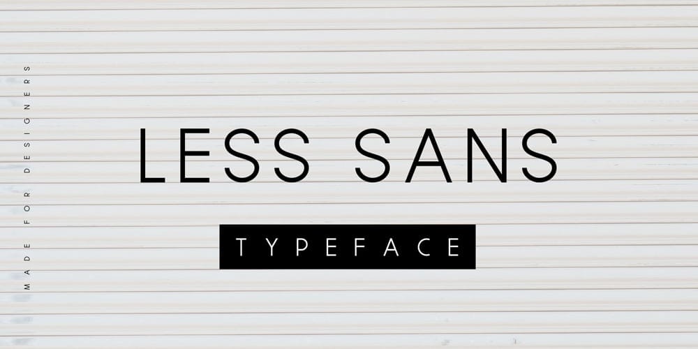 200+ Great Free Fonts for Designers 534 Less Sans Minimal Typeface
