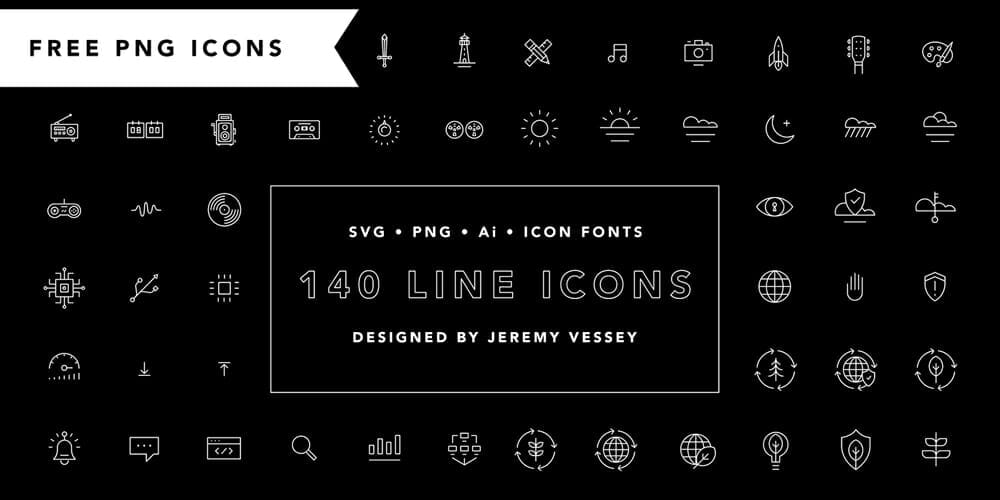 Best Free Icon Sets 2024 33 Line Icons