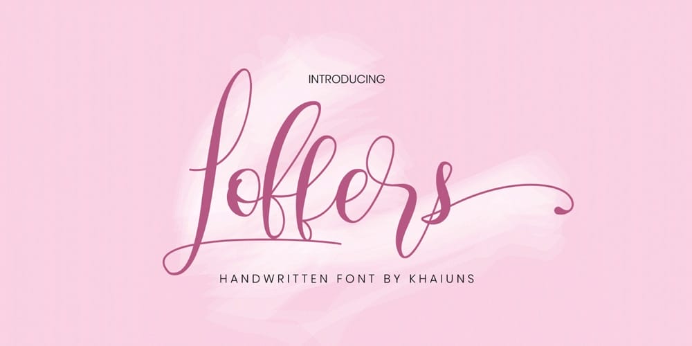 200+ Great Free Fonts for Designers 378 Loffers Script Font