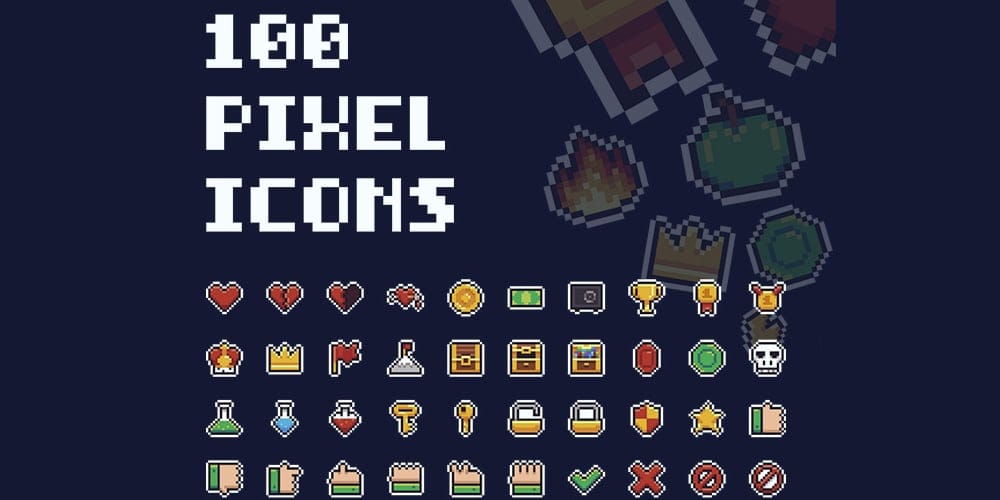 Best Free Icon Sets 2024 416 Mario-Pixel-Icons