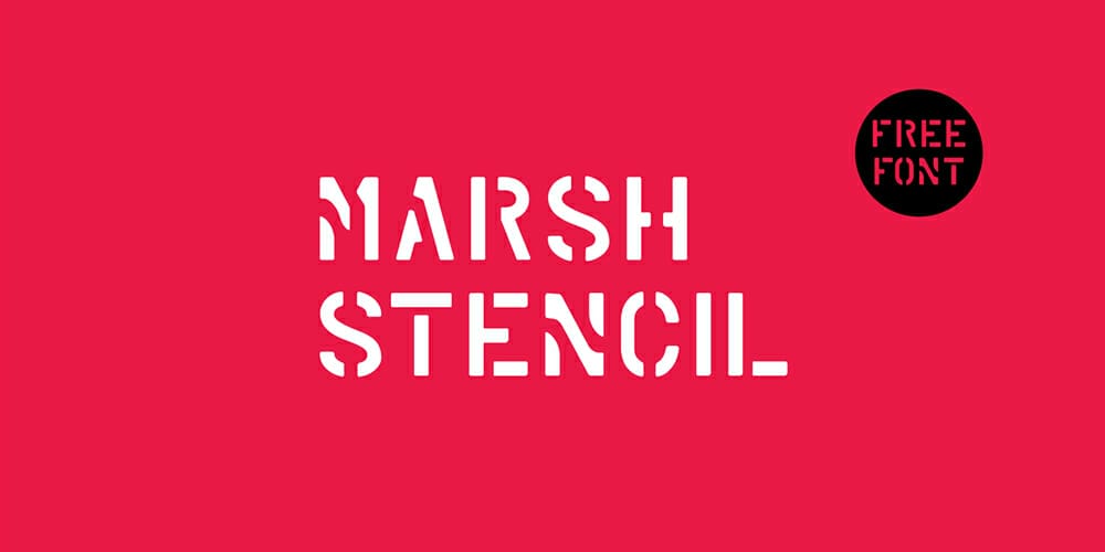 200+ Great Free Fonts for Designers 656 Marsh Stencil