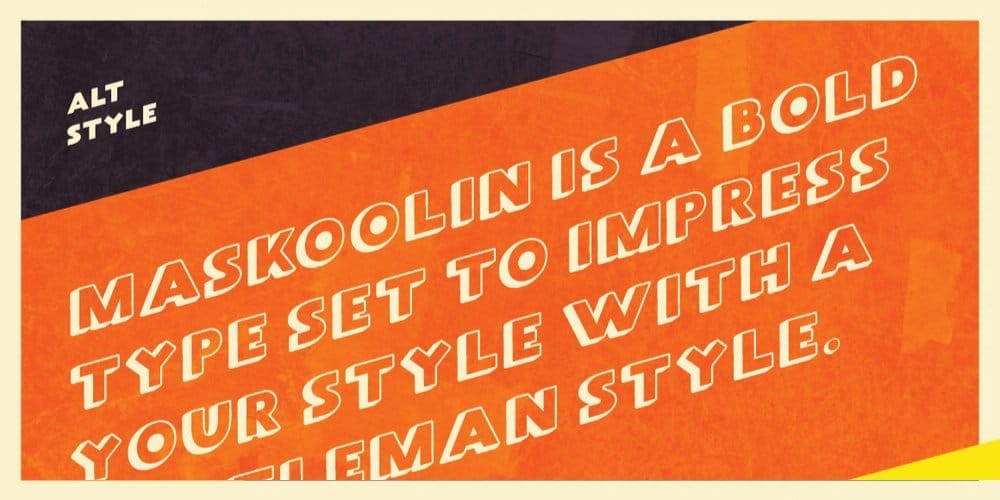 200+ Great Free Fonts for Designers 592 Maskoolin Typeface