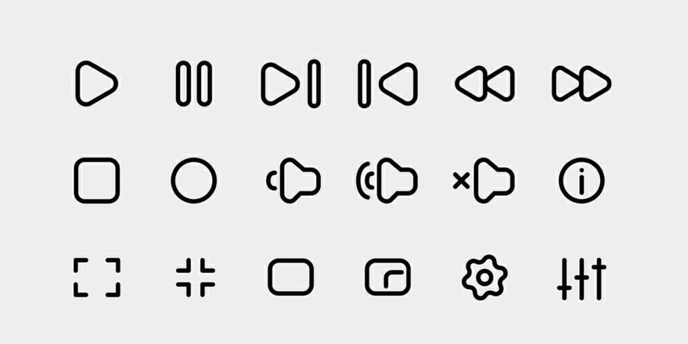 Media Player Icons