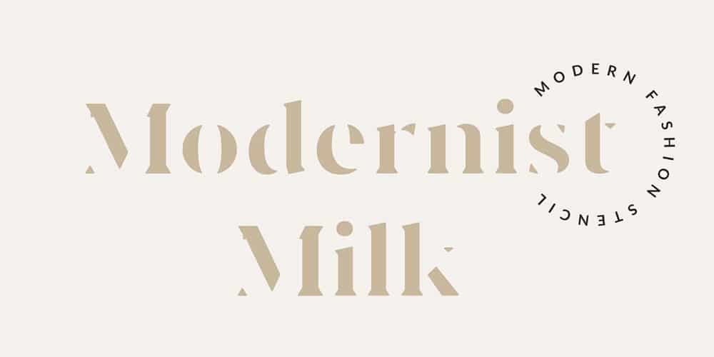 200+ Great Free Fonts for Designers 660 Modernist Milk Stencil Font