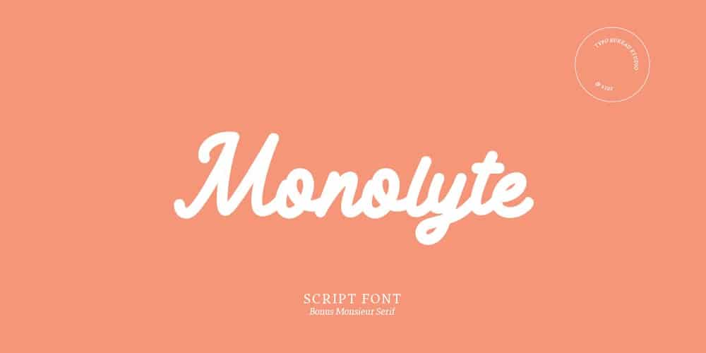 200+ Great Free Fonts for Designers 382 Monolyte Script Font