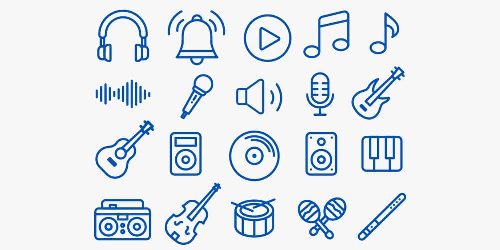 Best Free Icon Sets 2024 336 Music Icons