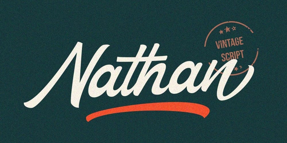 200+ Great Free Fonts for Designers 386 Nathan Script