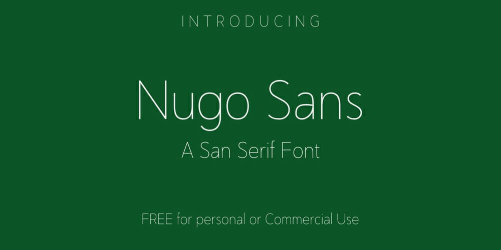 200+ Great Free Fonts for Designers 527 Nugo Sans Font
