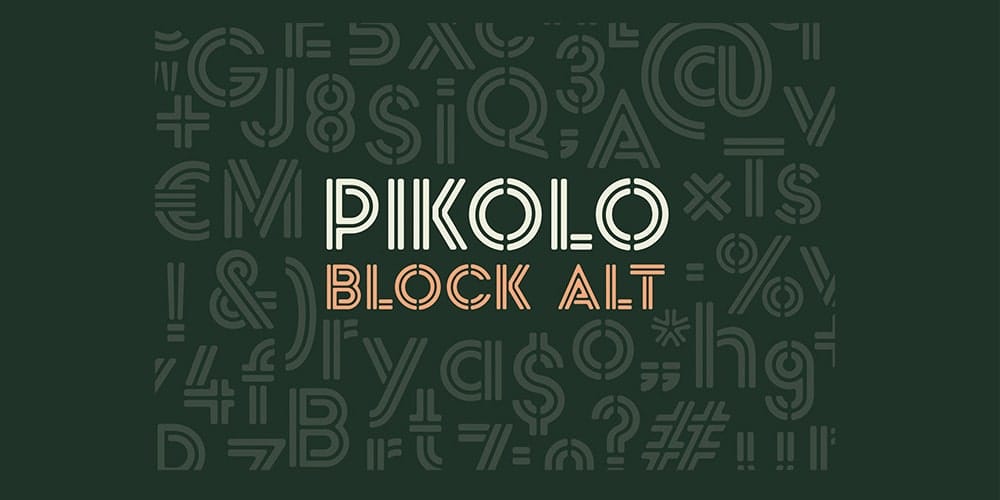 200+ Great Free Fonts for Designers 662 Pikolo Block Alt