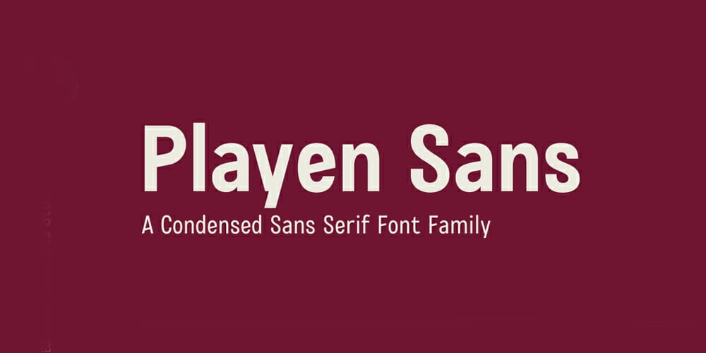 200+ Great Free Fonts for Designers 182 Playen Sans