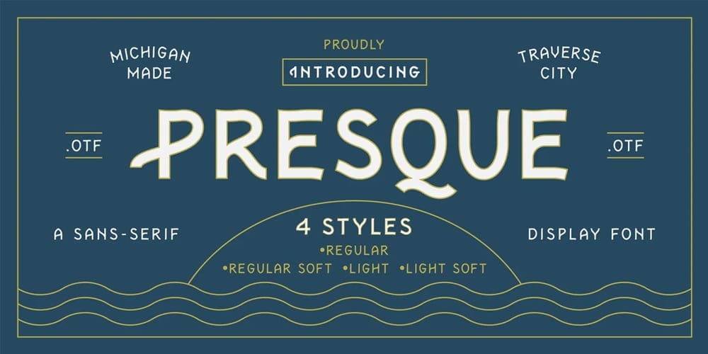 200+ Great Free Fonts for Designers 220 Presque Typeface