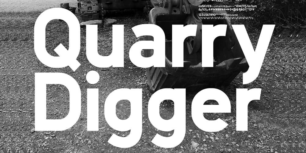 200+ Great Free Fonts for Designers 234 Quarry Digger Typeface
