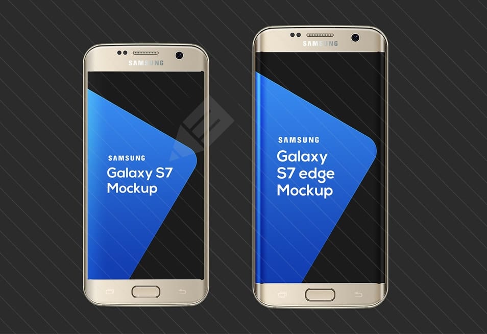 300+ Smartphone Mockup PSD Templates 73 Samsung Galaxy S7 & S7 Edge Mockup