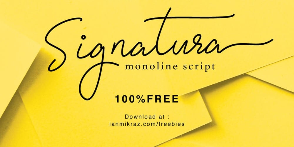 200+ Great Free Fonts for Designers 459 Signatura Monoline Typeface