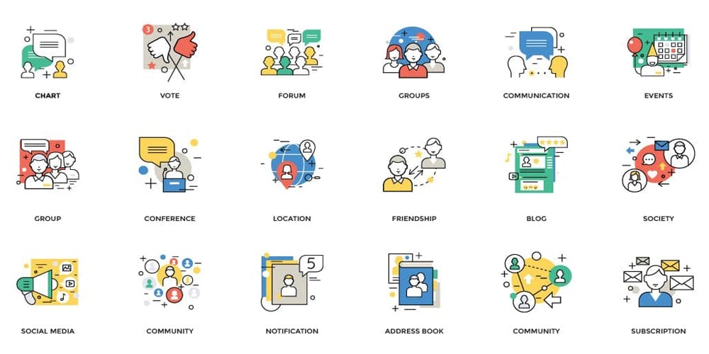 Best Free Icon Sets 2021 235 Social Media Marketing Icons
