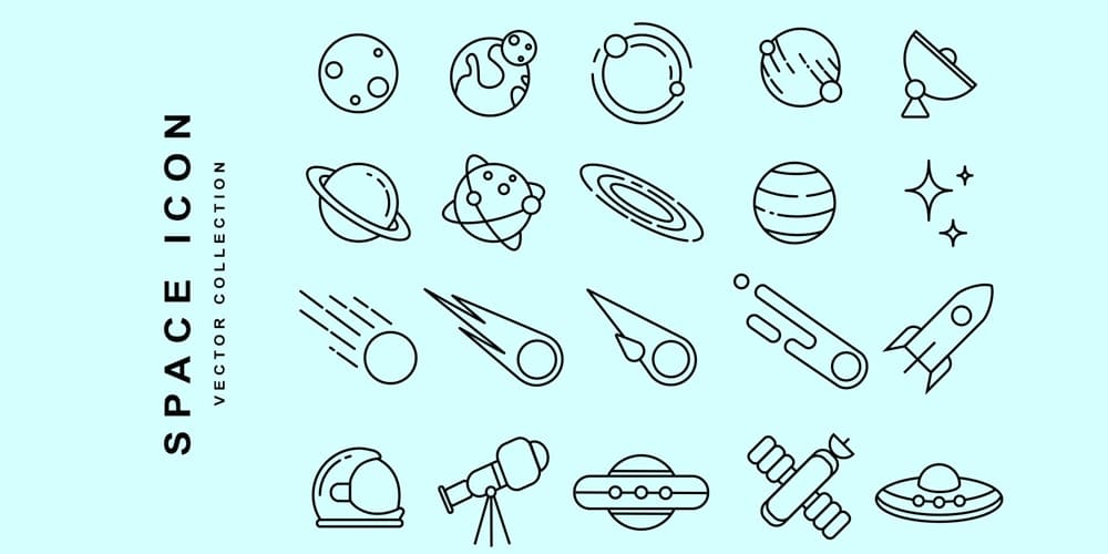 Best Free Icon Sets 2024 387 Space Icon Vector