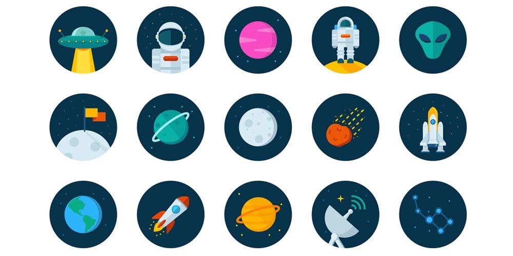 Best Free Icon Sets 2024 392 Space-Icons-Vector