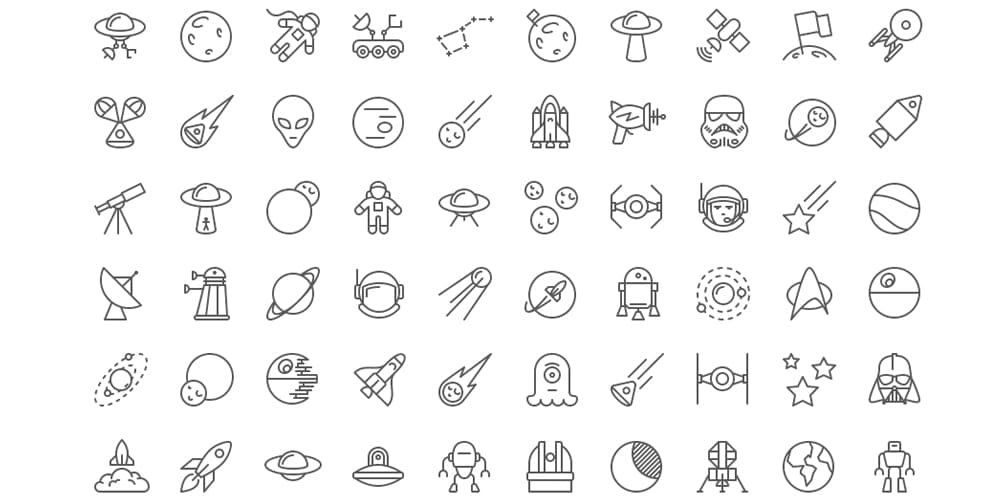 Best Free Icon Sets 2024 393 Space iOS Line Icons