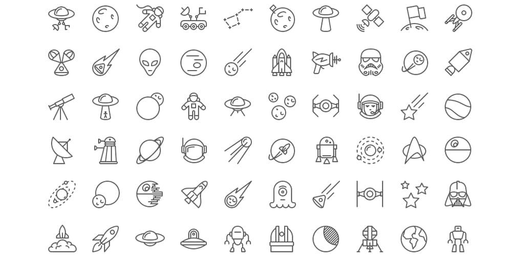 Space iOS Line Icons