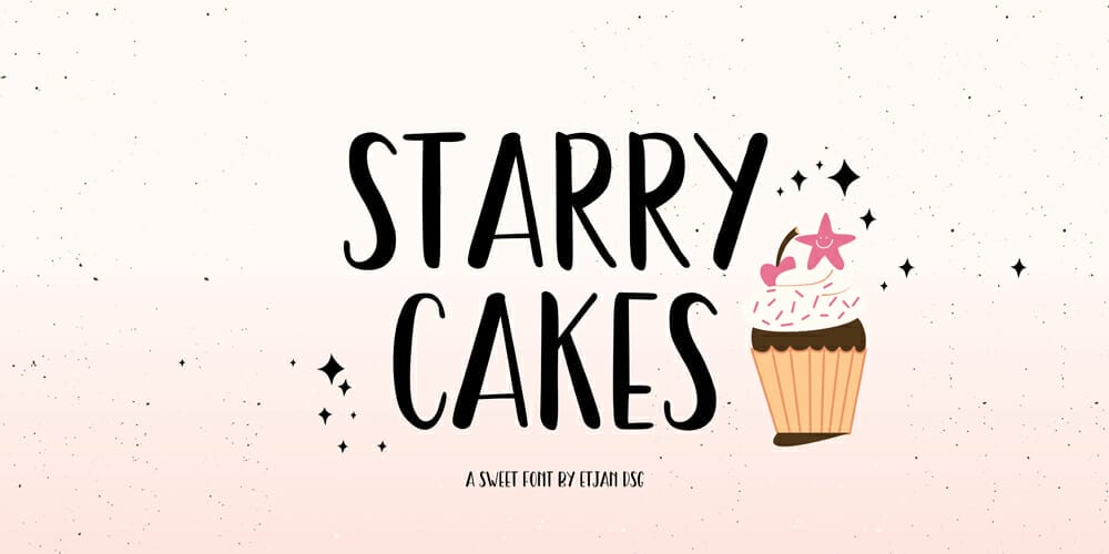 200+ Great Free Fonts for Designers 475 Starry Cakes