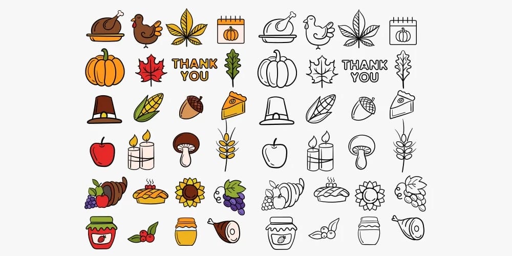 Best Free Icon Sets 2024 233 Thanksgiving Day Icons