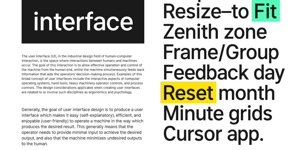 The Interface Font Family