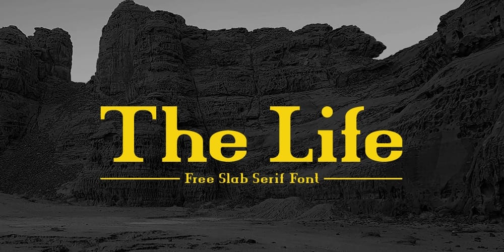 200+ Great Free Fonts for Designers 34 The Life Slab Serif Font