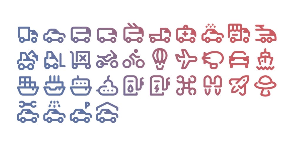 Best Free Icon Sets 2024 365 Tidee Transport icons