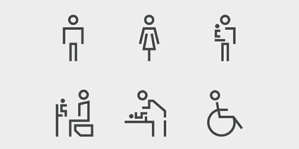Toilet Restroom Symbol Icons