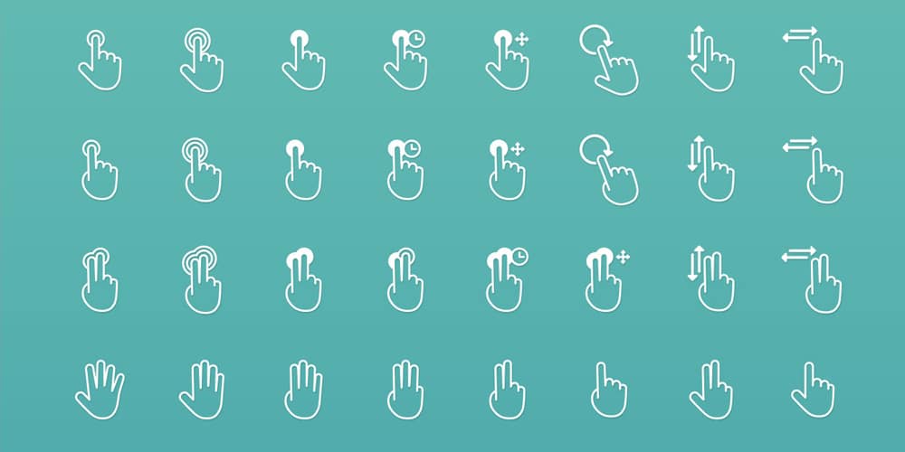 Best Free Icon Sets 2024 220 Touch-Gestures-Icons