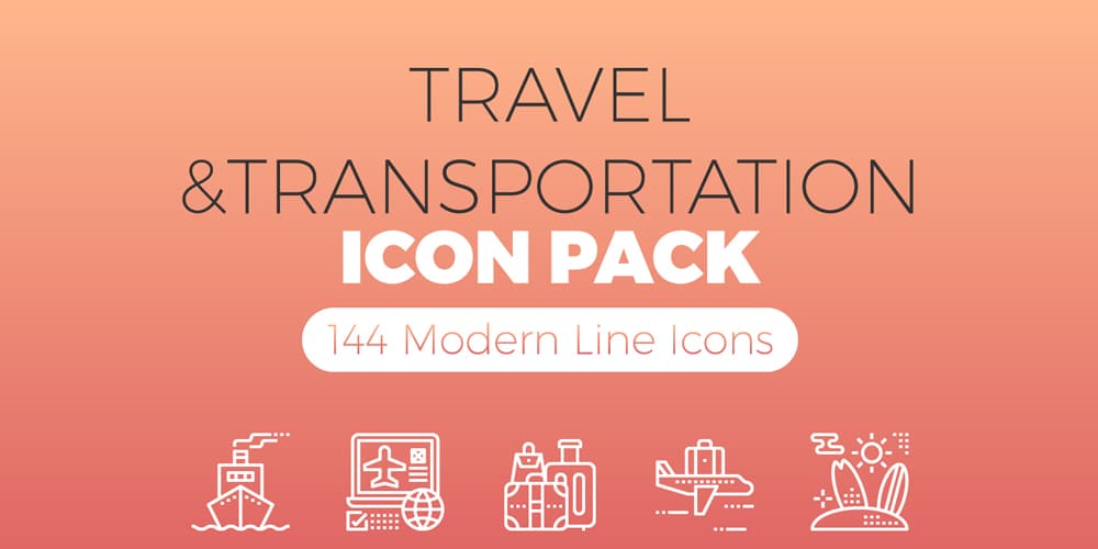 Best Free Icon Sets 2024 375 Travel & Transportation Line Icons