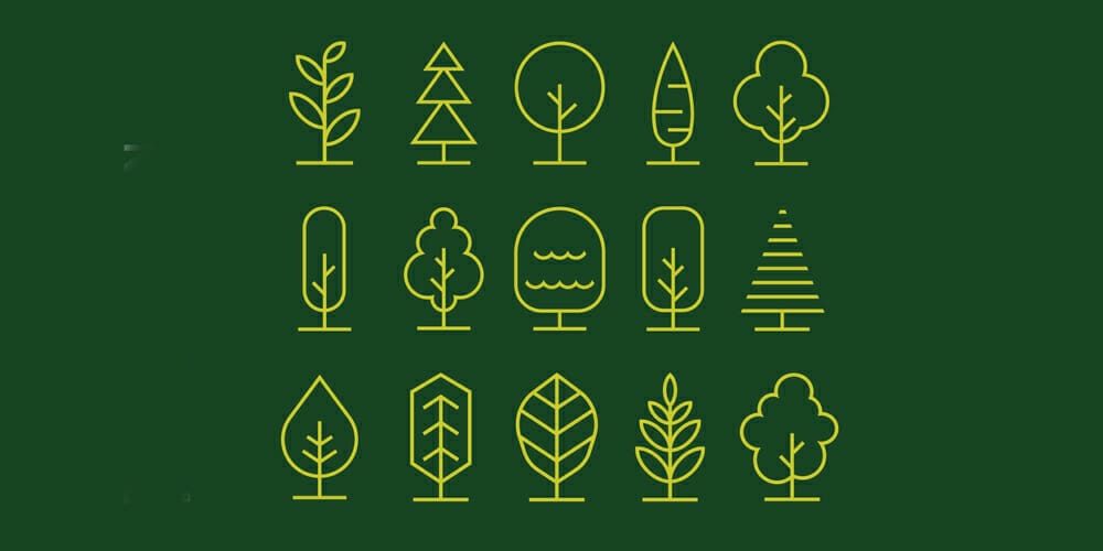 Best Free Icon Sets 2024 296 Tree Monoline Vector Icon