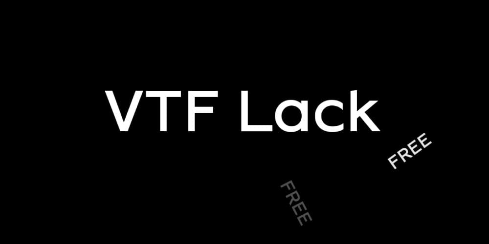 200+ Great Free Fonts for Designers 282 VTF Lack Font