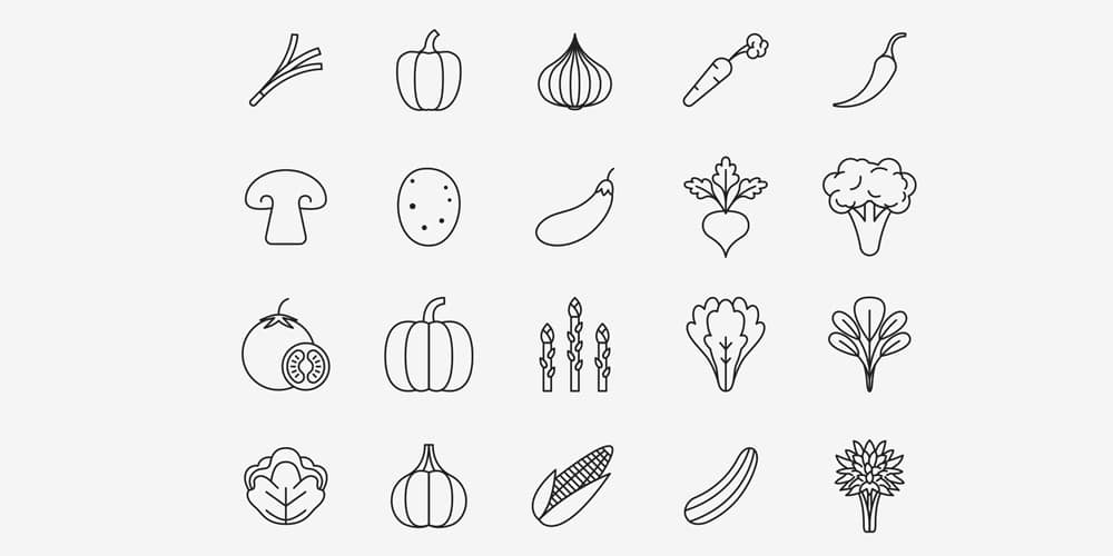 Best Free Icon Sets 2021 131 Vegetable Vector Icons