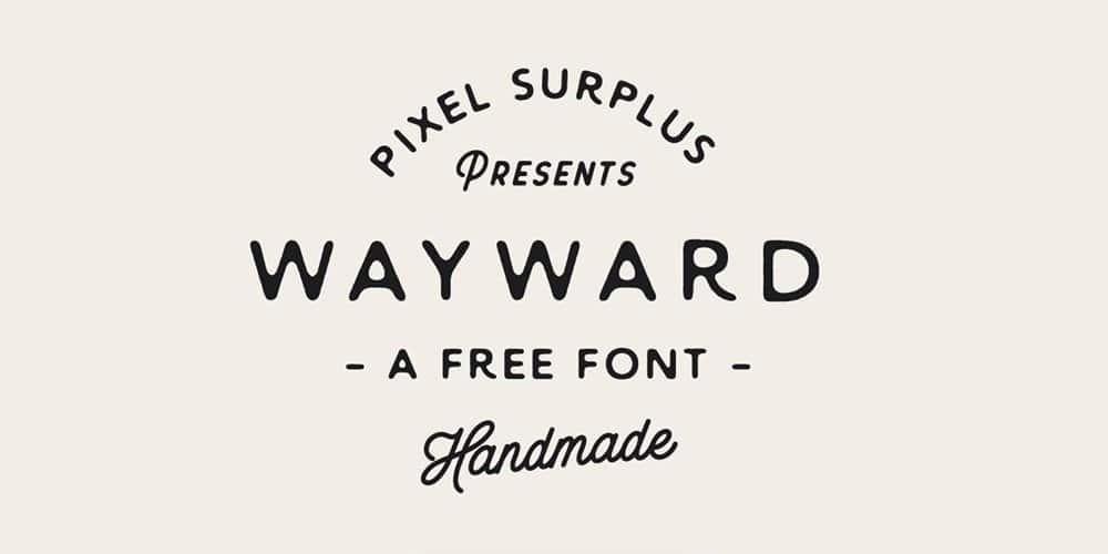 200+ Great Free Fonts for Designers 517 Wayward Font
