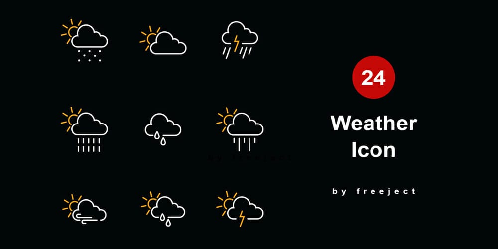 Best Free Icon Sets 2024 140 Weather Icon Vector Collection