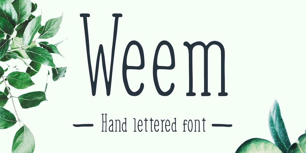 200+ Great Free Fonts for Designers 503 Weem Hand Lettered Font