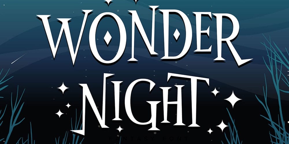 200+ Great Free Fonts for Designers 317 Wonder Night Display Font