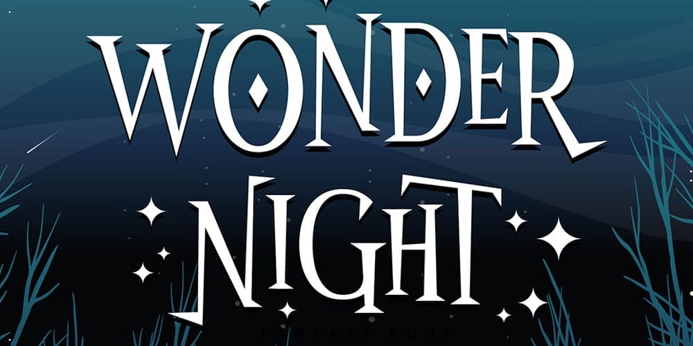 Wonder Night Display Font