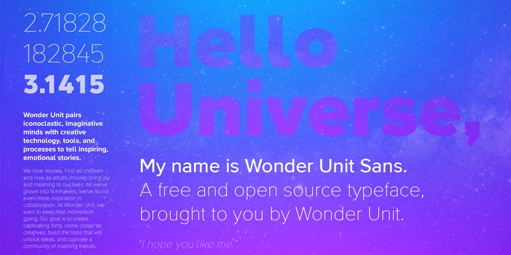200+ Great Free Fonts for Designers 612 Wonder Unit Sans Font Family