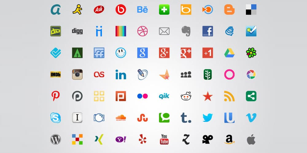 World Social Media Icons 