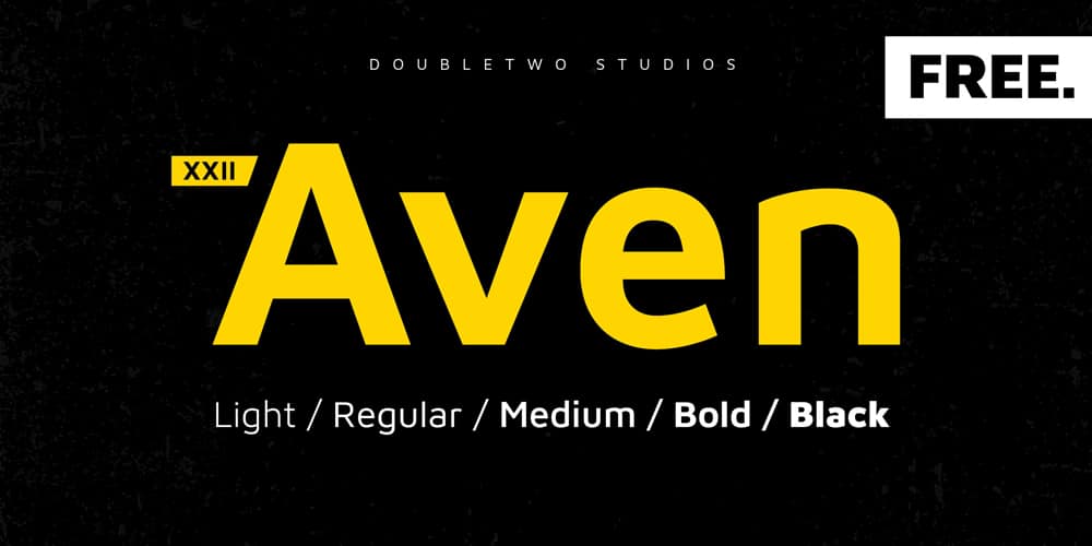 200+ Great Free Fonts for Designers 603 XXII Aven Font Family