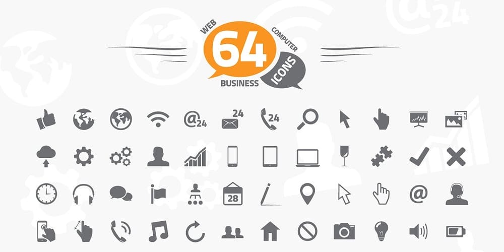 Best Free Icon Sets 2024 127 web business and computer icons