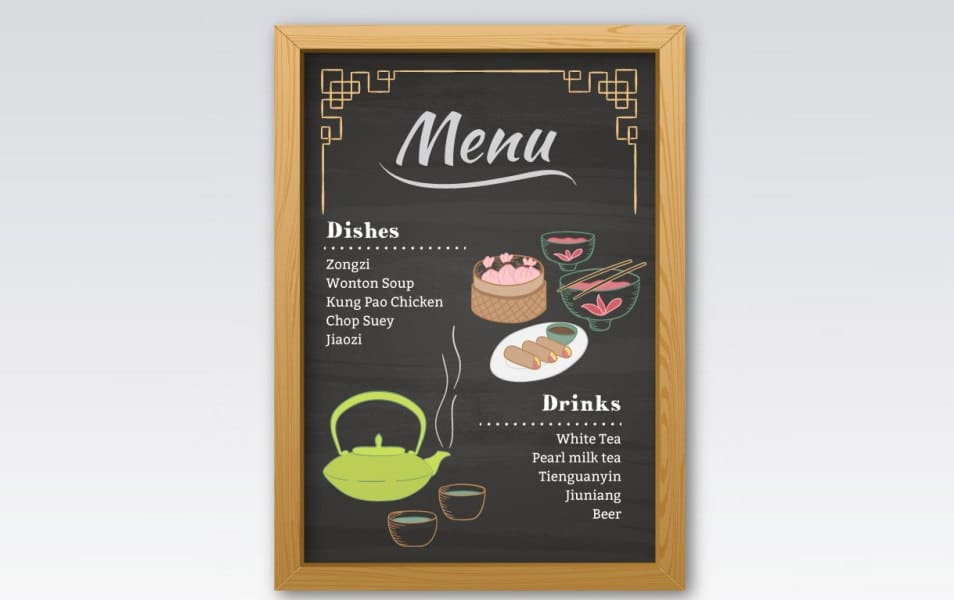 Arabic menu template