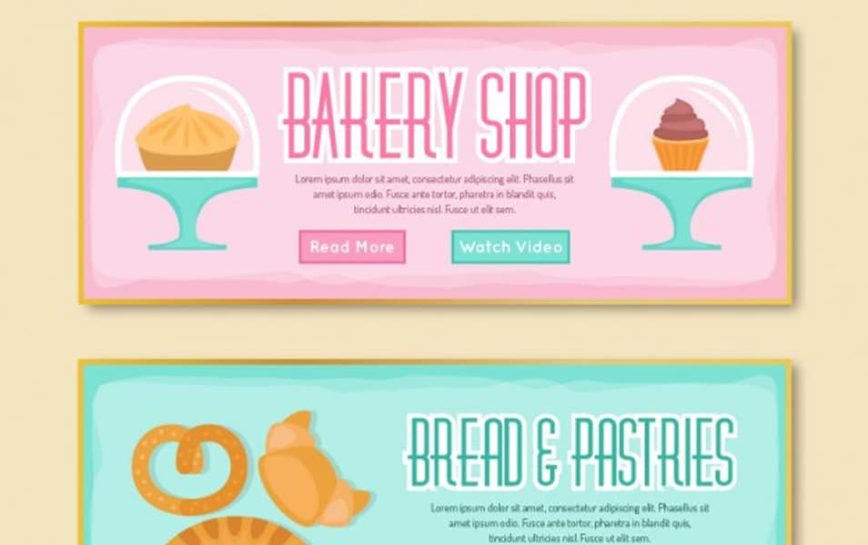 Bakery banners collection